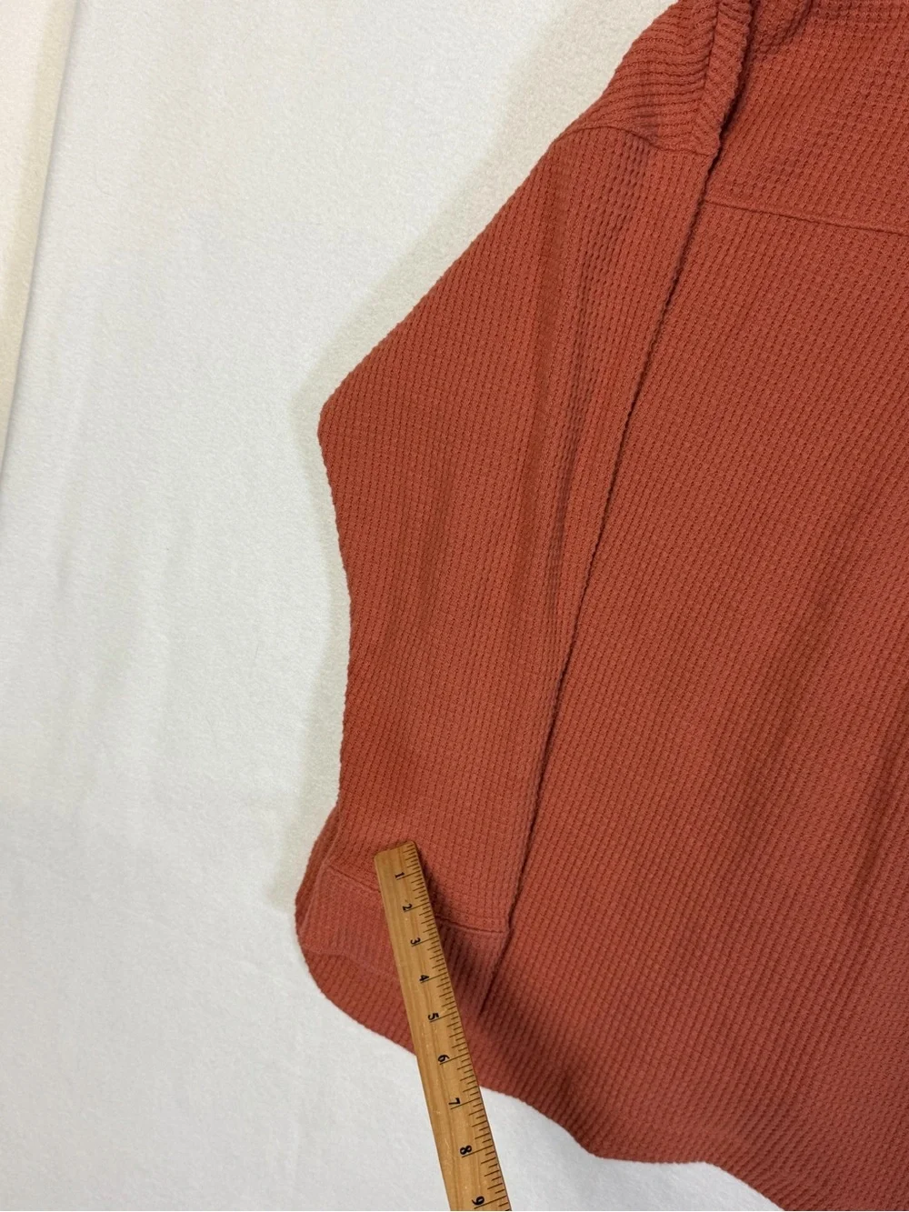 Madewell Shirt Jacket Women’s 2XL Orange Waffle Knit Shacket Textured